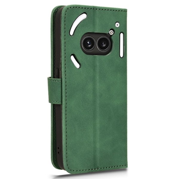 SKALO Nothing Phone (2a) Plus Matt PU-Läder Plånboksfodral - Grön Grön