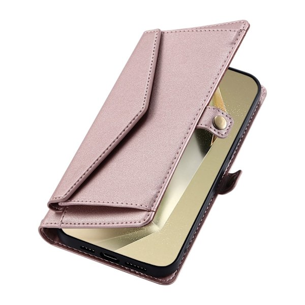 SKALO Samsung A56 5G PU-Läder Envelope Plånboksfodral - Roséguld Rosa guld