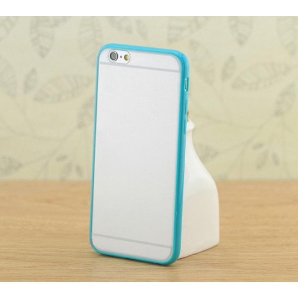 Transparent skal med färgad ram iPhone 6/6S Turquoise