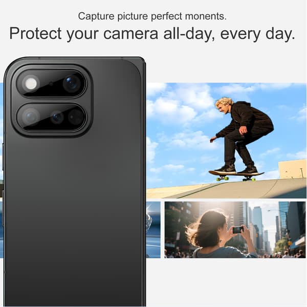 IMAK Kamerabeskyttelse af hærdet glas til Google Pixel 11 Pro Fold - Sort Black