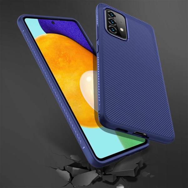 SKALO Samsung A53 5G Twill TPU-cover - Blå Blue