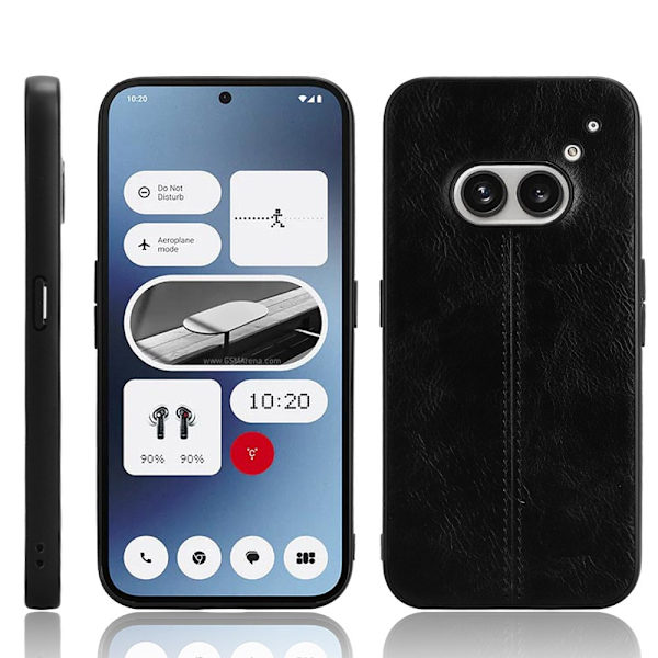 SKALO Nothing Phone (2a) PU-læder Hybrid Cover - Sort Black