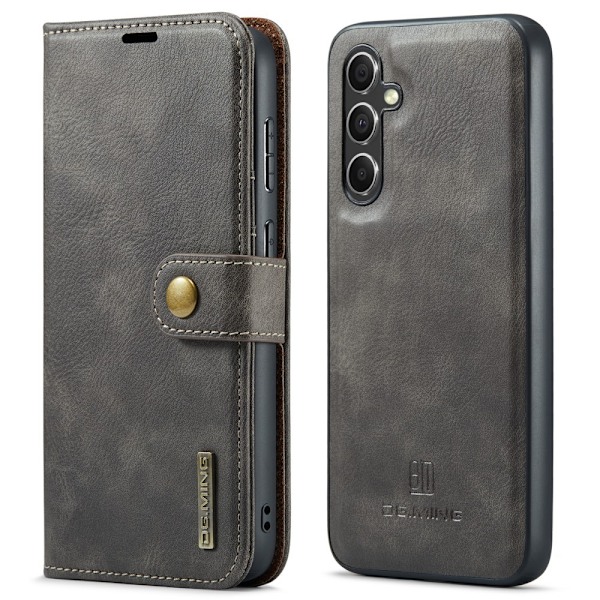 DG MING Samsung A56 5G 2-i-1 Magnet Plånboksfodral - Grå grå