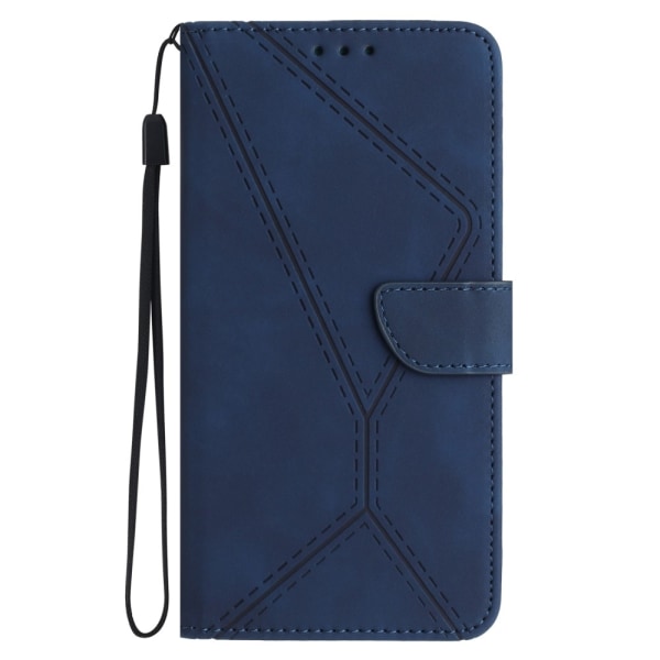 SKALO Samsung A15 4G Embossed Plånboksfodral i PU-Läder - Blå Blå