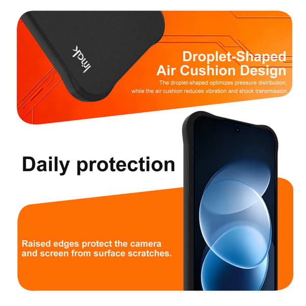 IMAK Matsort Extra strong TPU Cover til Xiaomi Redmi Note 17 Pro Black