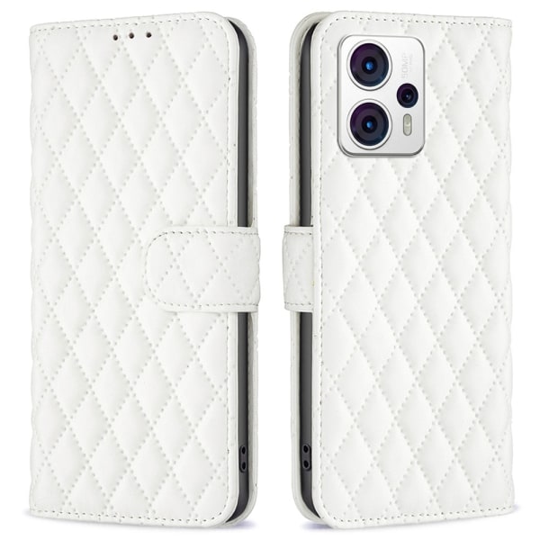 SKALO Motorola Moto G23 4G BINFEN COLOR Quiltet Pung - Hvid White