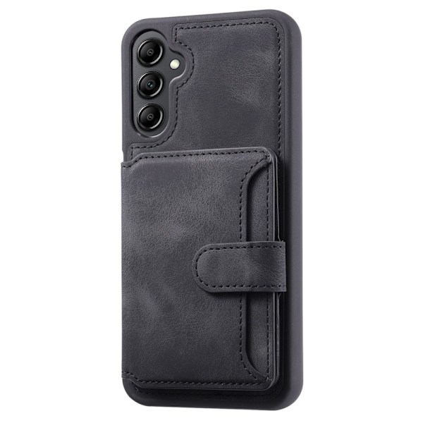 SKALO Samsung A54 5G PU-nahkainen Suojakuori Lompakolla - Musta Black