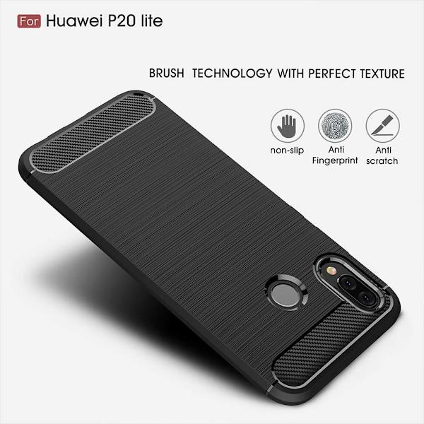 Stöttåligt Armor Carbon TPU-skal Huawei P20 Lite - fler färger grå