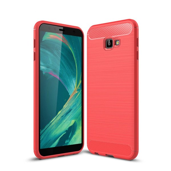 Stødsikker Armour Carbon TPU etui Samsung J4 Plus - flere farver Red