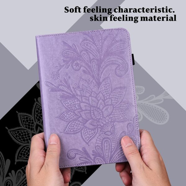 SKALO iPad 10.2 Mandala Flip Cover - Lilla Purple