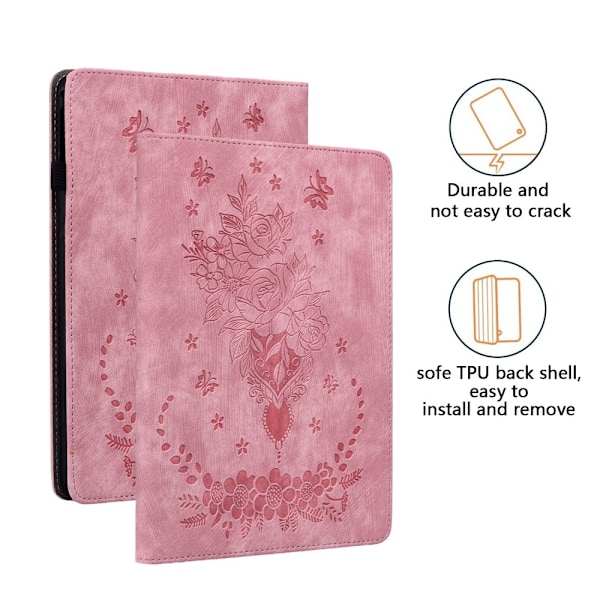 SKALO Samsung Tab S10 Plus Mandala Butterfly Flip Cover - Pink Pink