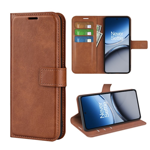 SKALO OnePlus Nord 4 Lompakkokotelo PU-nahkaa - Ruskea Brown