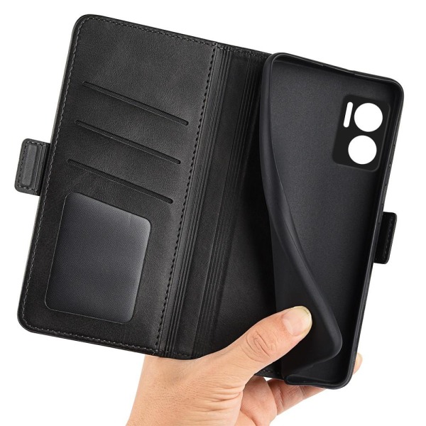 SKALO Xiaomi Redmi 10 5G Premium Wallet Flip Cover - Sort Black