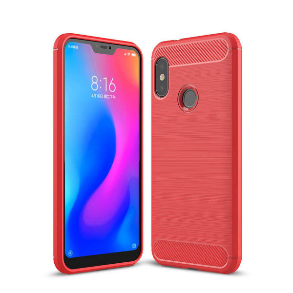 Stöttåligt Armor Carbon TPU-skal Xiaomi Mi A2 Lite Red