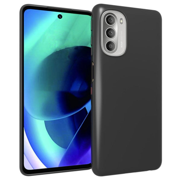 SKALO Moto G51 Mattsvart Ultratunn TPU-Skal Black