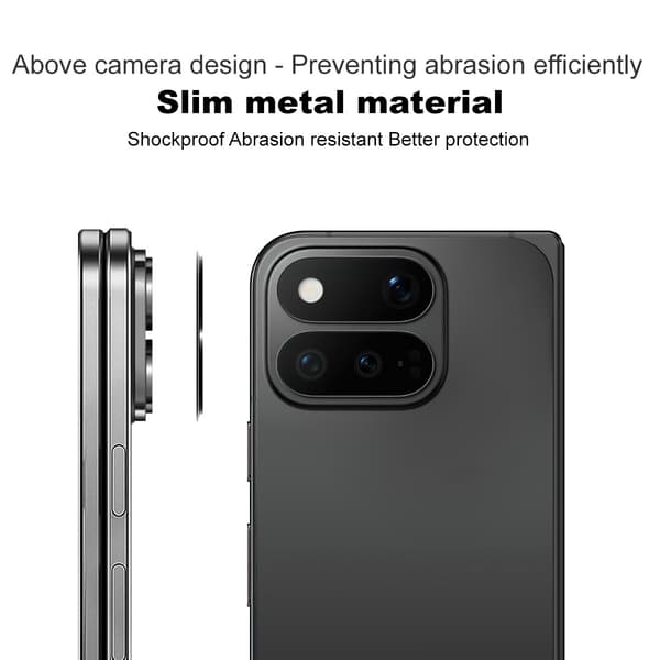 IMAK Kamerabeskyttelse i metal til Google Pixel 11 Pro Fold - Sort Black