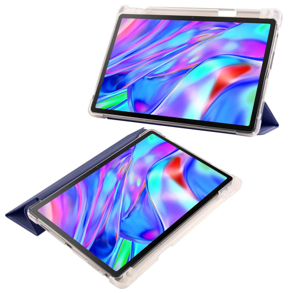 SKALO Lenovo Tab P11 Gen 2 Trifold Fodral med Transparent Baksid Mörkblå