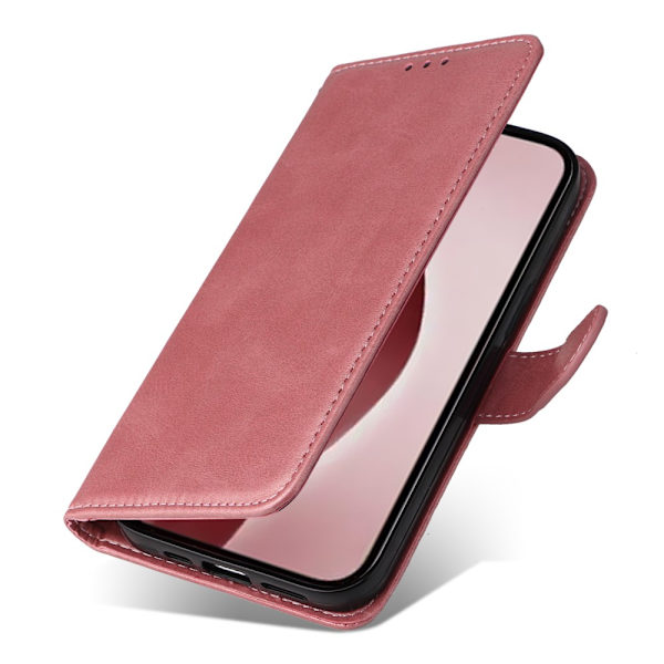 SKALO iPhone 16 Pro PU-Läder Plånboksfodral - Fler färger Rosa