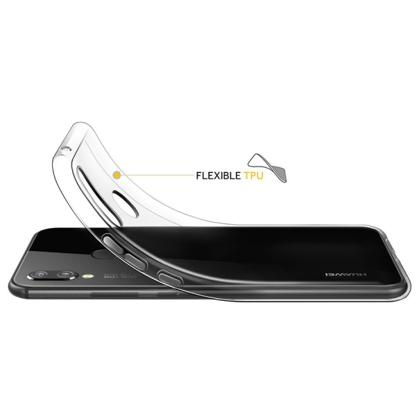 Läpinäkyvä silikoninen TPU-suojus Huawei P20 Lite -puhelimelle Transparent