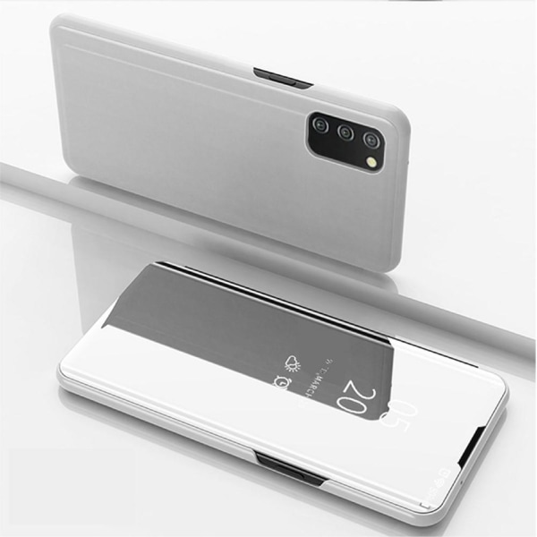 SKALO Samsung A02s / A03s Clear View Mirror Case - Sølv Silver
