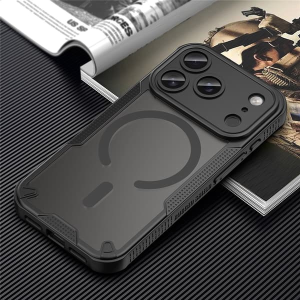 SKALO Armor Hybrid Frosted Cover til iPhone 18 Pro Max - Sort Black