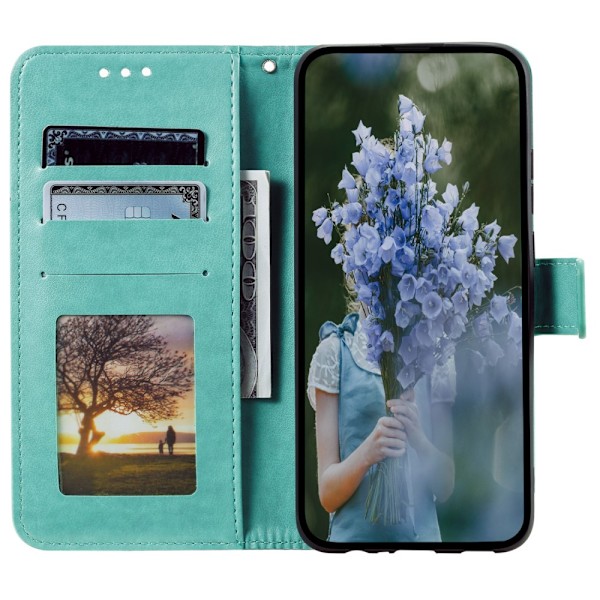 SKALO Motorola Edge 50 Fusion Mandala lompakkokotelo - Turkoosi Turquoise