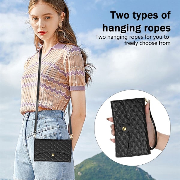 SKALO Samsung A55 5G Evelope Clutch 8-Fack - Svart Svart