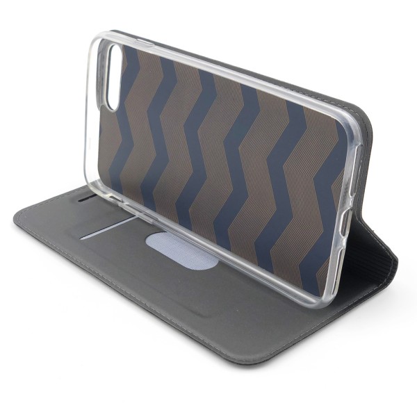 SKALO iPhone 7/8 Plus Plånboksfodral Ultratunn design - Fler fär Mörkgrå