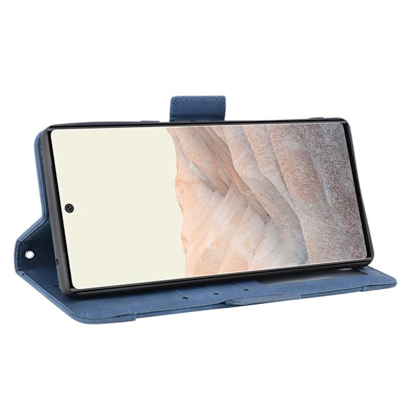 SKALO Google Pixel 6 Pro 6-FACK Plånboksfodral - Blå Blue