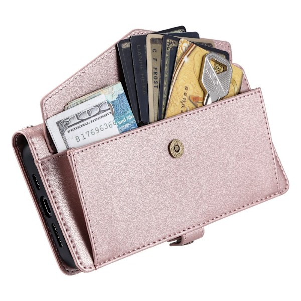 SKALO Samsung A56 5G PU-Läder Envelope Plånboksfodral - Roséguld Rosa guld