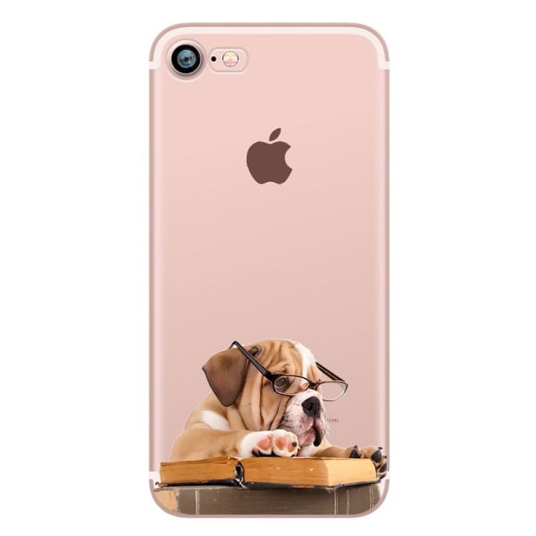 Funny Animals Motif silikoni / TPU-kotelo iPhone 6 / 6S:lle MultiColor Motiv D