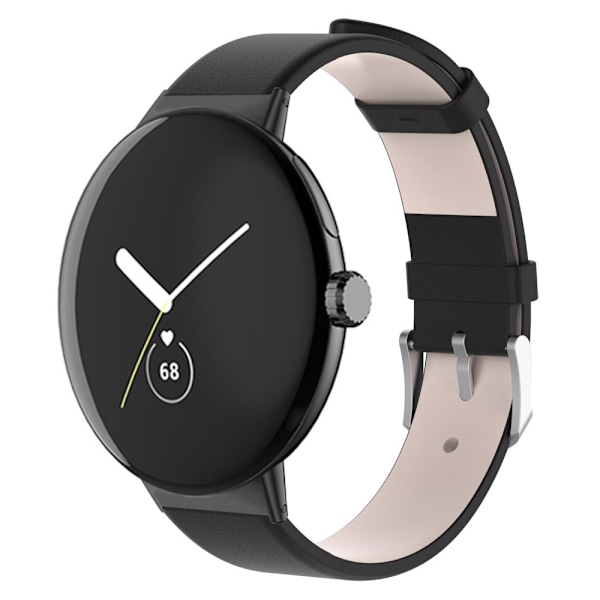 SKALO PU-Nahkaranneke Google Pixel Watch 3 41mm - Musta Black