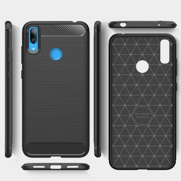 Stødsikkert Armour Carbon TPU cover Huawei Y6 2019 - flere farver Black