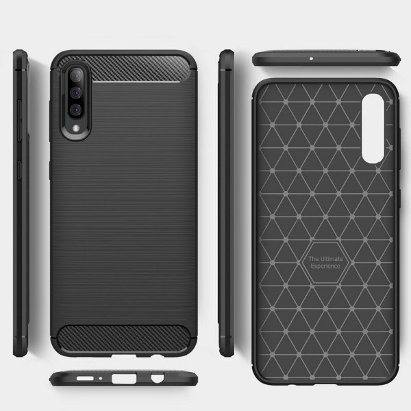 Stöttåligt Armor Carbon TPU-skal Samsung A50 Black