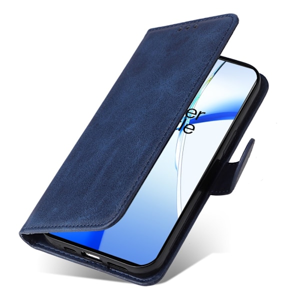 SKALO OnePlus 13R PU-læder Flip Cover - Vælg farve Blue