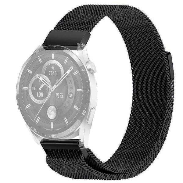 SKALO Milanese Loop to Huawei Watch GT 3 46mm - Valitse väri Black