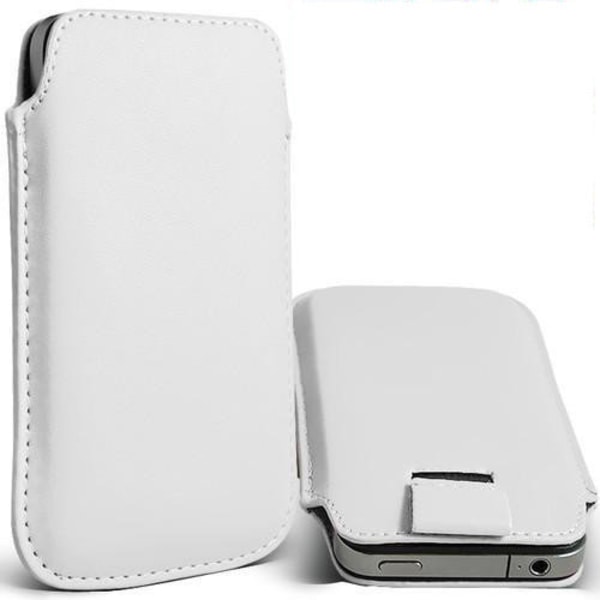 Pull tab / Läderficka - Passar iPhone 5/5S/5C/SE Cerise