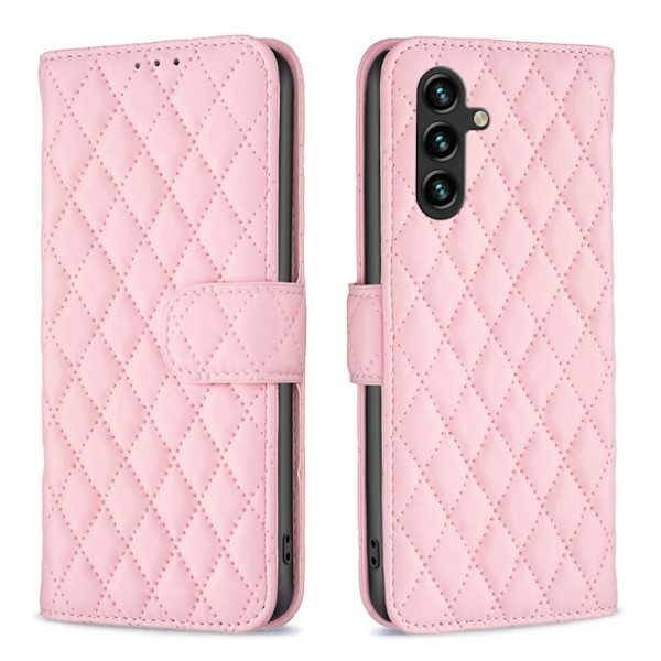SKALO Samsung A35 5G BINFEN COLOR Tikattu Lompakko - Pinkki Pink