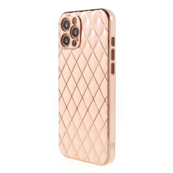 SKALO iPhone 13 Mini Quiltet TPU Cover - Rose Gold Pink gold