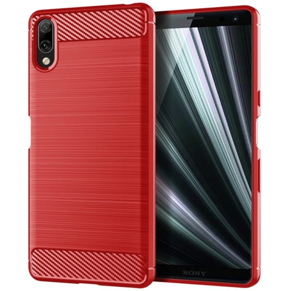 Stødsikker Armour Carbon TPU cover Sony Xperia L3 - flere farver Red