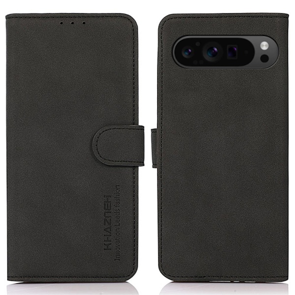 SKALO Google Pixel 9 Pro XL KHAZNEH Pungetui i PU-læder - Sort Black