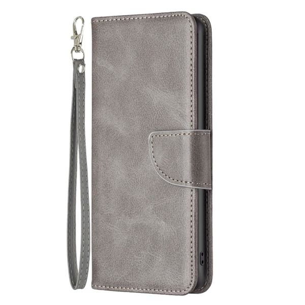 SKALO iPhone 15 Flip Cover m. pung i PU-læder - Grå Grey