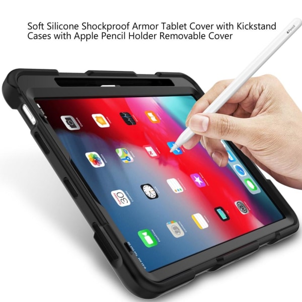SKALO iPad Air (2020/2022) Extra Shockproof Armor Shockproof Cov Black