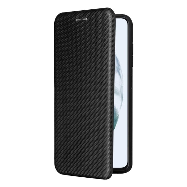 SKALO Samsung S21 FE Carbon Fiber Plånboksfodral - Svart Svart