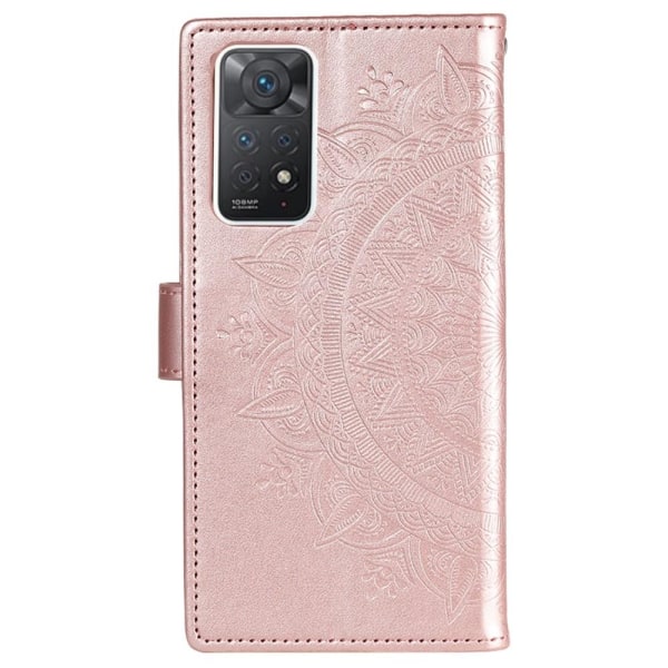 SKALO Xiaomi Redmi Note 11 Pro Mandala Plånboksfodral - Roséguld Rosa guld