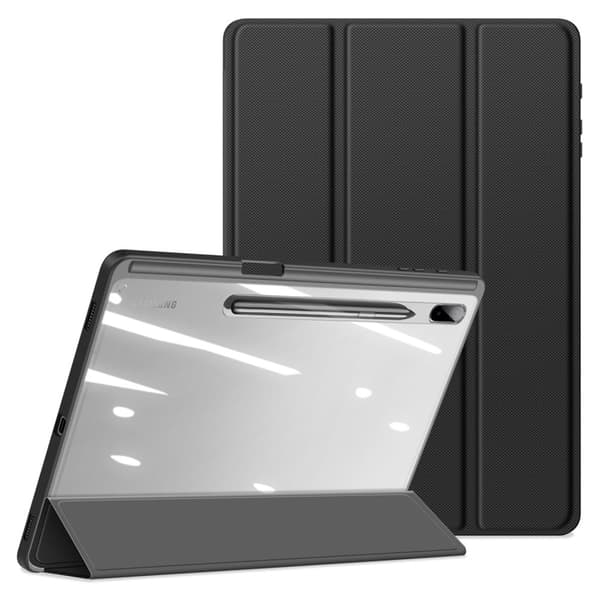 DUX DUCIS Samsung Tab S7+/S7 FE/S8+ TOBY Series Trifold Flip Cover - Sort Black