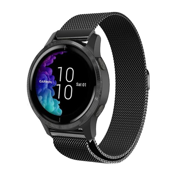SKALO Milanese Loop to Garmin Venu 2S - Valitse väri Black