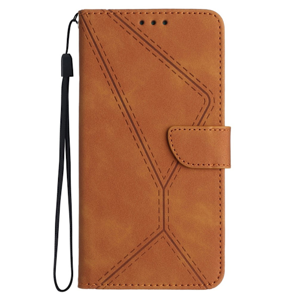 SKALO Motorola Edge 40 Neo 5G Embossed Plånboksfodral i PU-Läder - Brun Brun