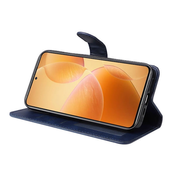 SKALO Xiaomi 14T Pro PU-læder Pungetui - Vælg farve Blue