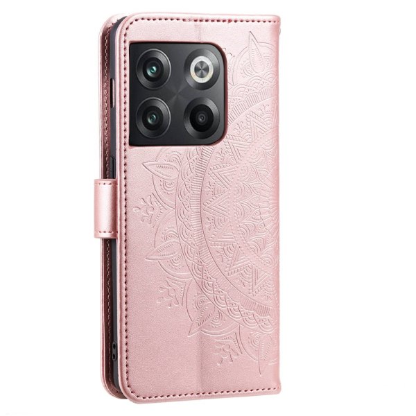 SKALO OnePlus 10T 5G Mandala Flip Cover - Rosa guld Pink gold